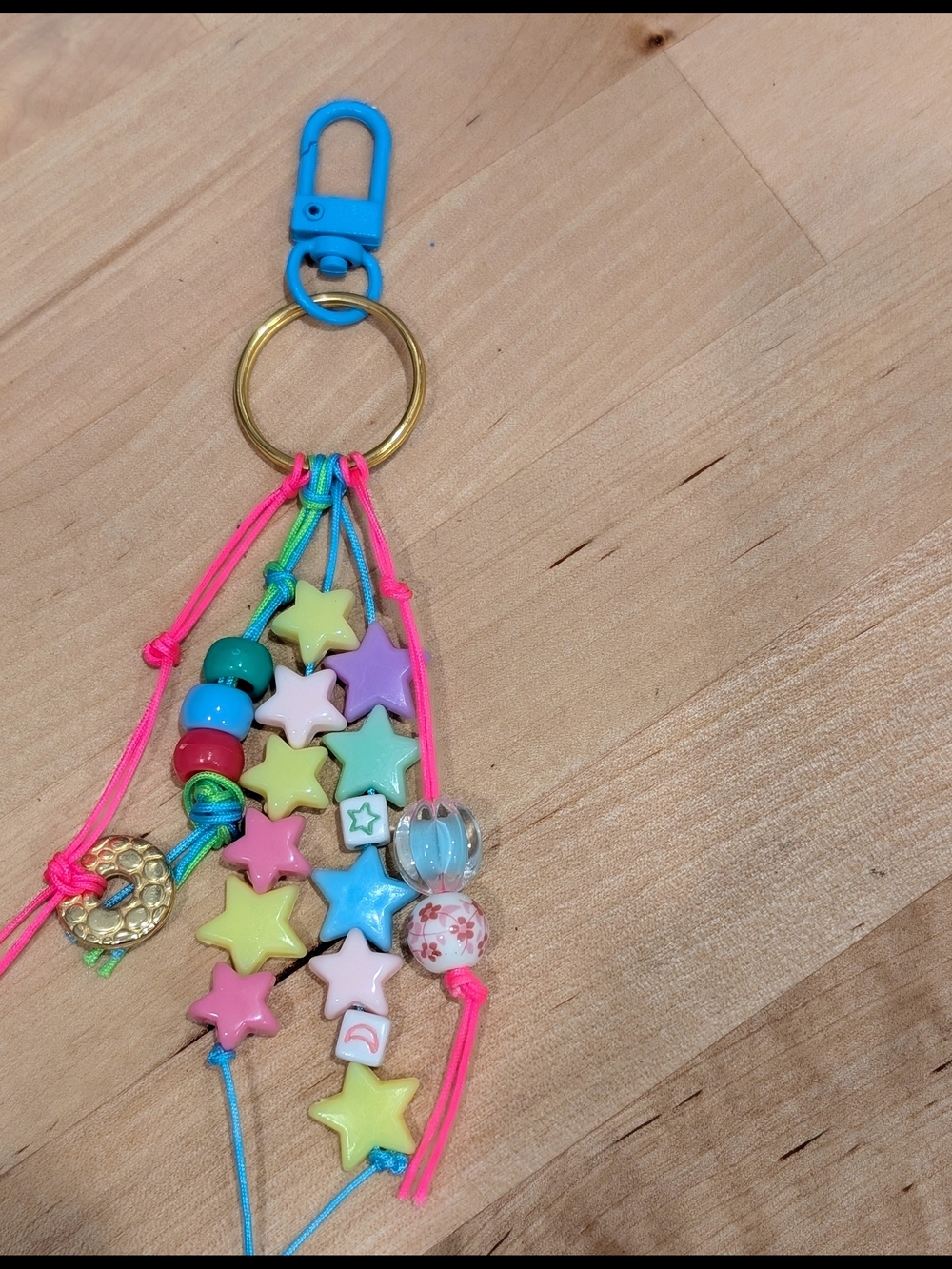 Colorful Star Bead Keychain
